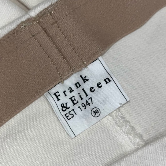 FRANK & EILEEN | Classic Derry Illusion Pull-On Pants in Antique White | Size 30 - Picture 6 of 9